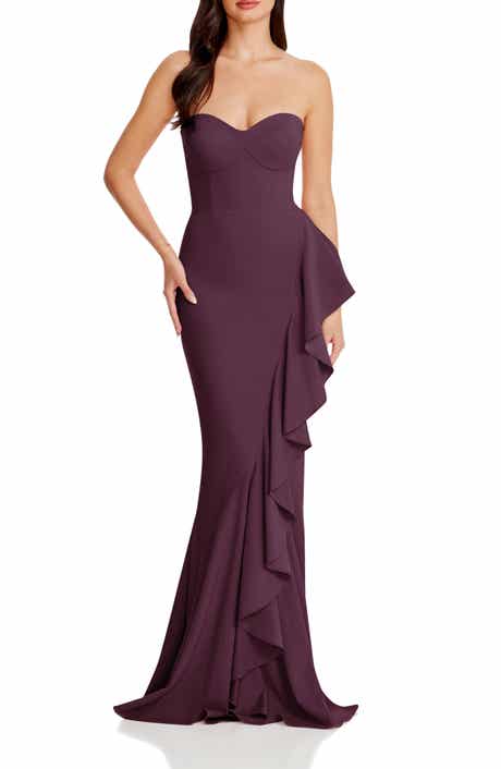 Paris Ruffle Strapless Mermaid Gown