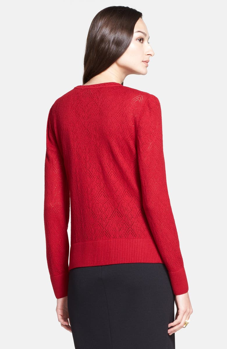 St. John Collection Wool Jersey Cardigan, Alternate, color, 