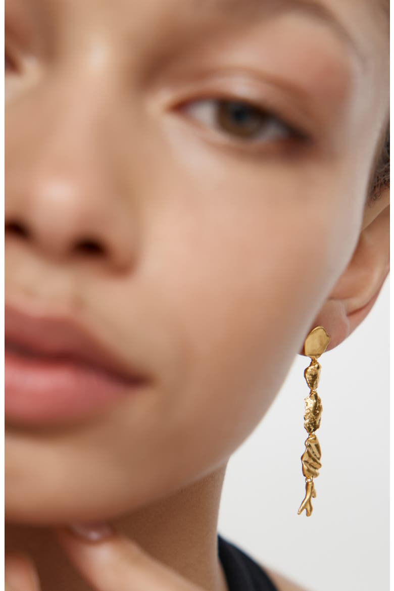 Fragments Drop Earrings, Alternate, color, 18K GOLD VERMEIL