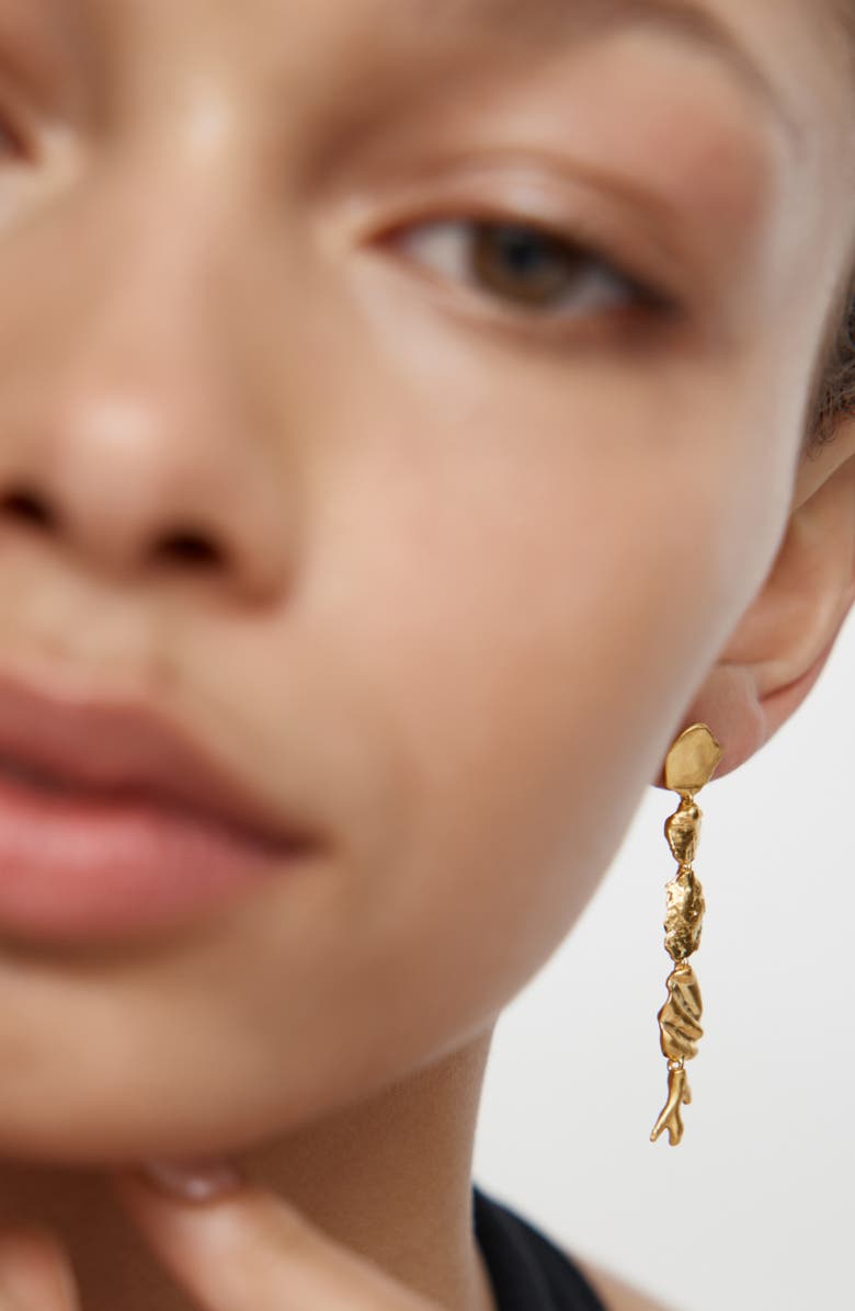 Monica Vinader Fragments Drop Earrings, Alternate, color, 18K Gold Vermeil