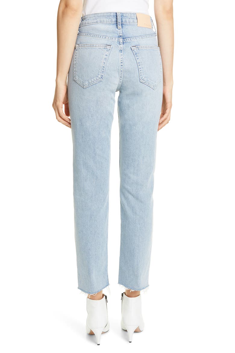 Constance High Waist Ankle Straight Leg Jeans, Alternate, color, WILD THING W/ CUT HEM