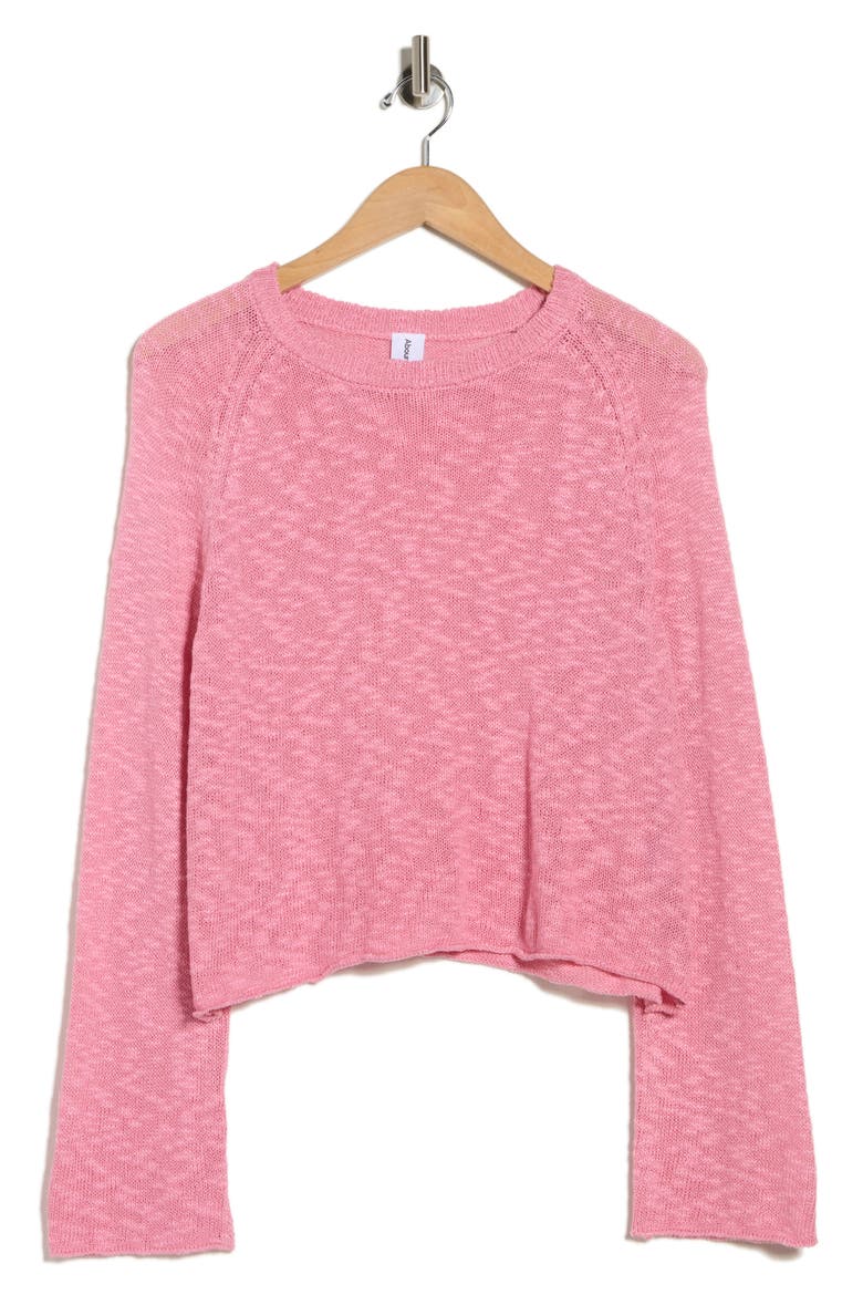 Slub Knit Long Sleeve Top, Alternate, color, PINK VACATION