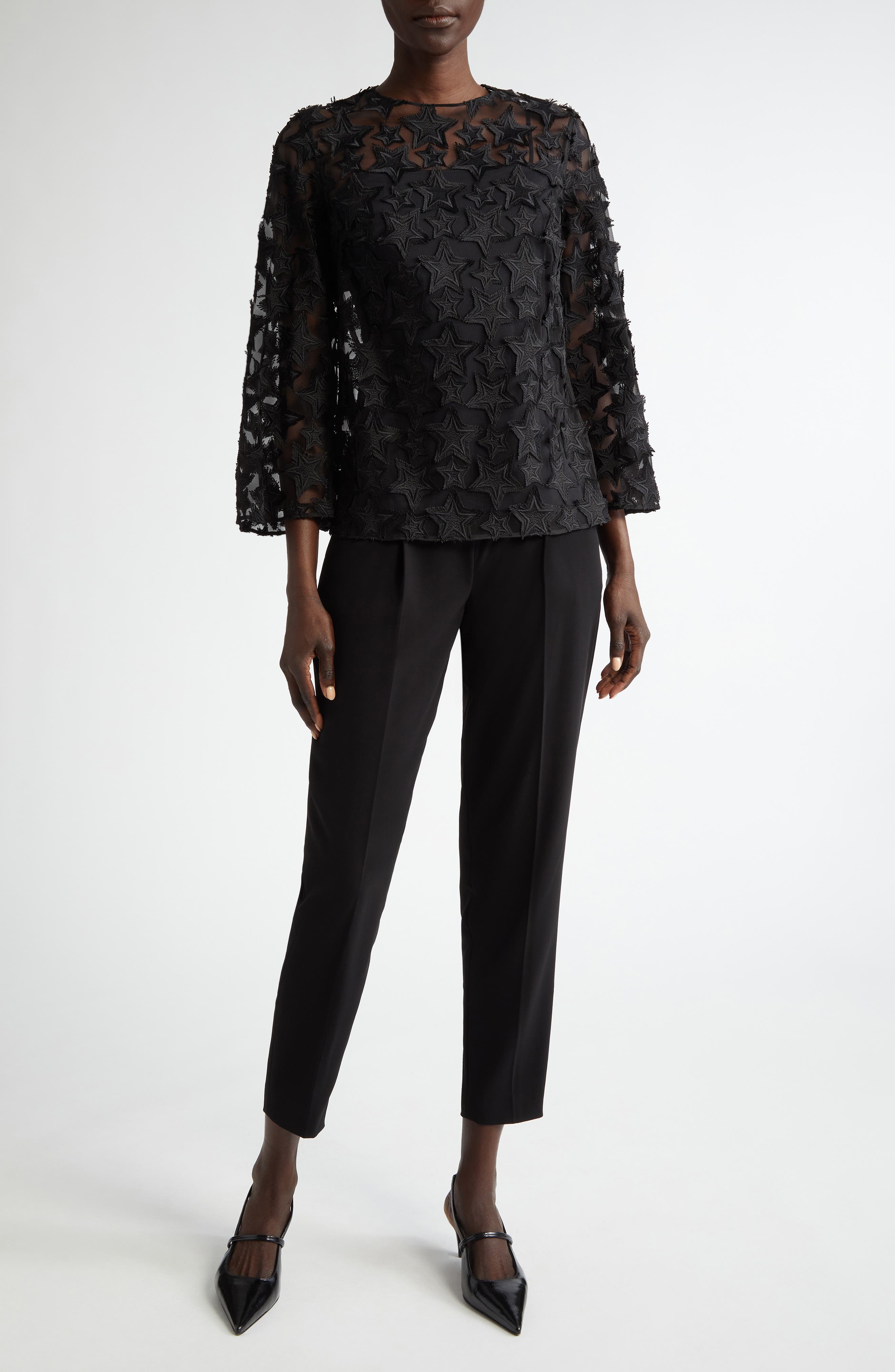 Akris punto
 Metallic Embroidered Tulle Skirt