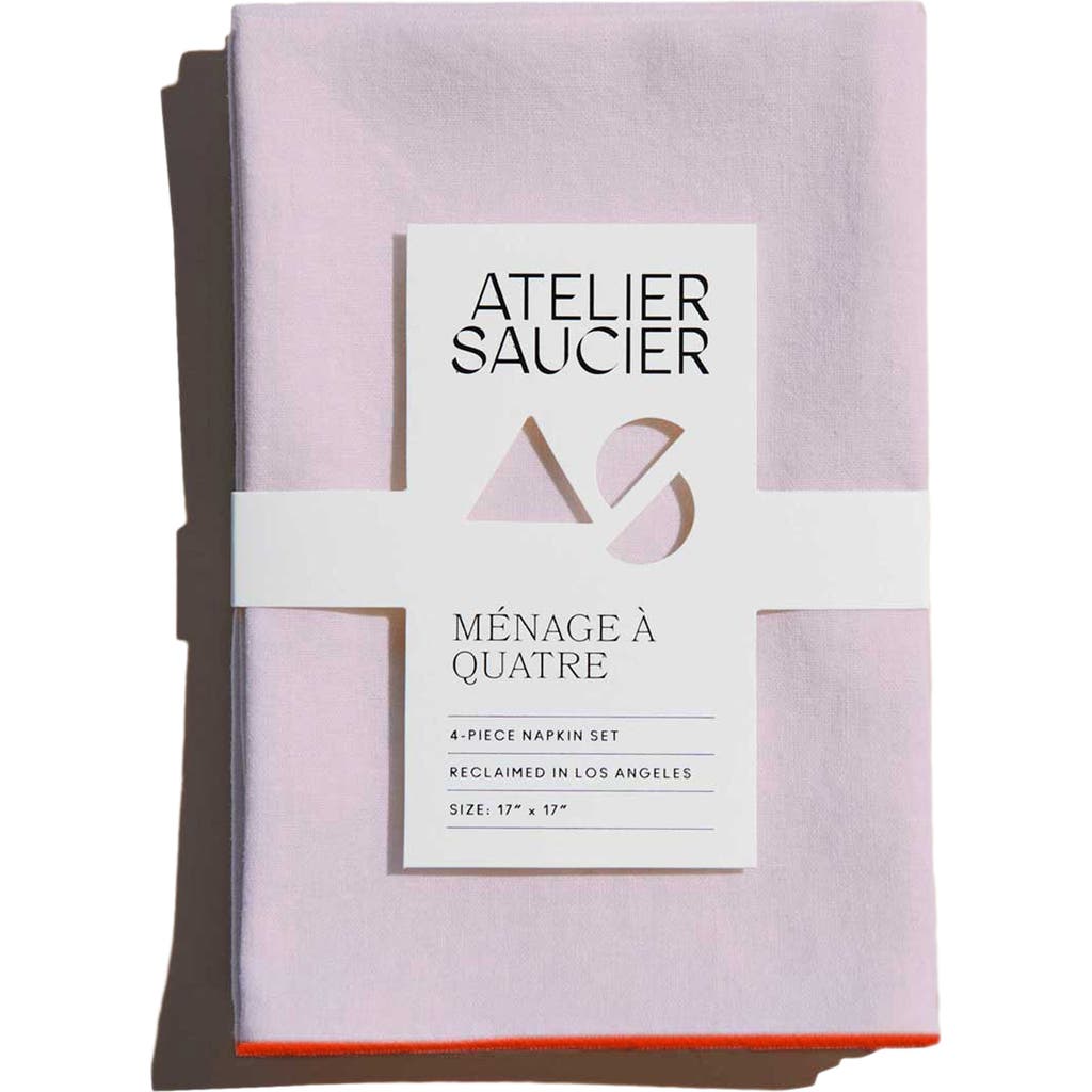 ATELIER SAUCIER Set of 4 Blush Pink Napkins  product