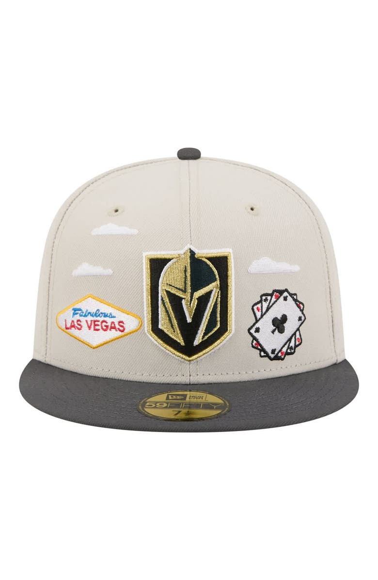 New Era Men's New Era  Tan/Black Vegas Golden Knights Localized City Icon 59FIFTY Fitted Hat, Alternate, color, Tan