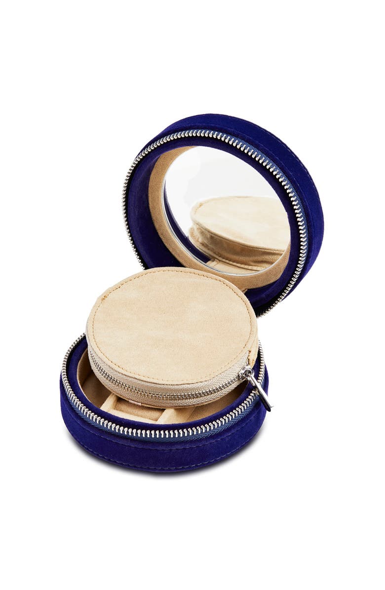 WOLF Royal Asscher Round Jewelry Zip Case, Alternate, color, Blue