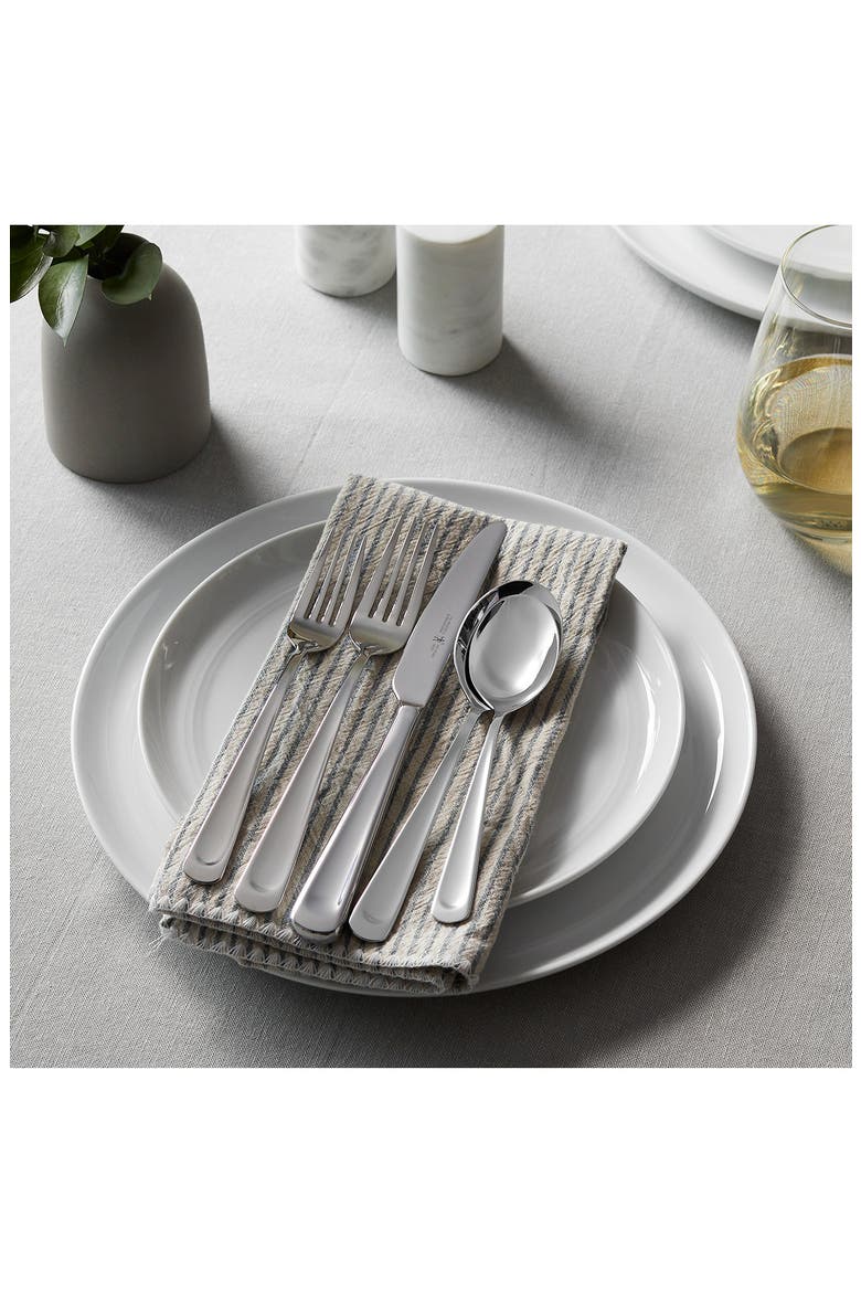 Silvano 18/10 Stainless Steel 45-Piece Flatware Set, Alternate, color, SILVER