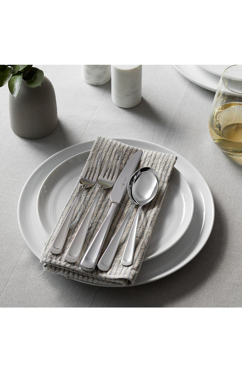 HENCKELS CUTLERY Silvano 18/10 Stainless Steel 45-Piece Flatware Set, Alternate, color, Silver
