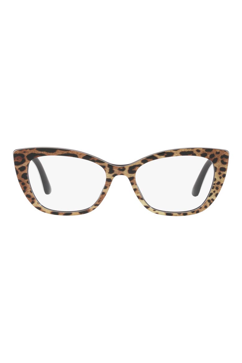54mm Cat Eye Optical Glasses, Main, color, BLACK BROWN