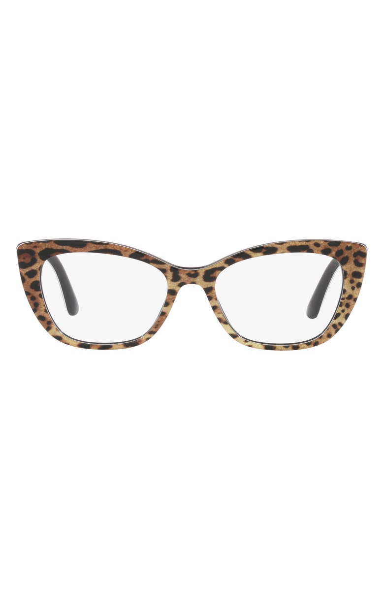 Dolce&Gabbana 54mm Cat Eye Optical Glasses, Main, color,