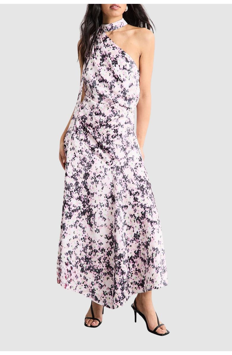 Warehouse Scarf Tie Asymmetric Maxi Dress, Alternate, color, Multi