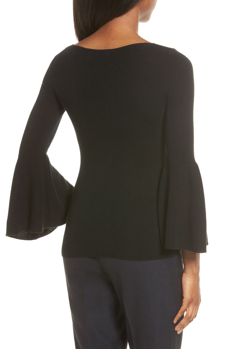 Classiques Entier<sup>®</sup> Bell Sleeve Silk & Cashmere Sweater, Alternate, color, 