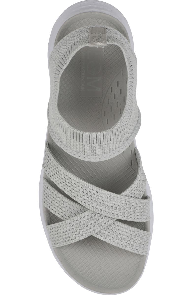 CLIFFS BY WHITE MOUNTAIN Charry Knit Sandal, Alternate, color, Light Grey Fabric