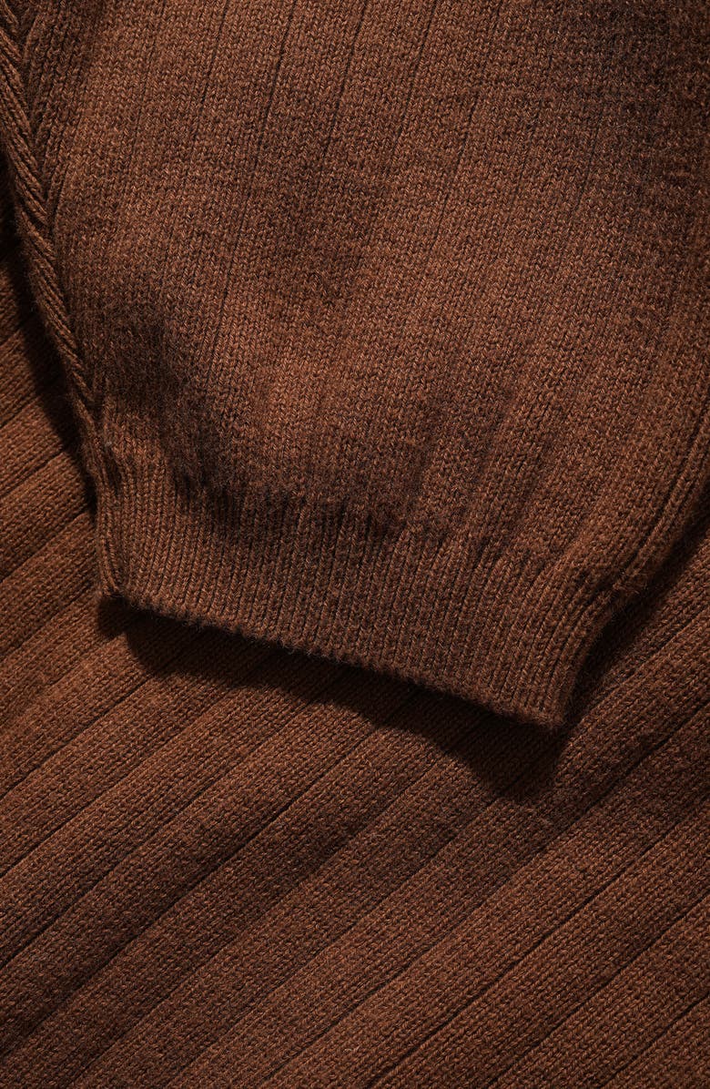 Butter Goods Crest Rib Sweater, Alternate, color, Brown
