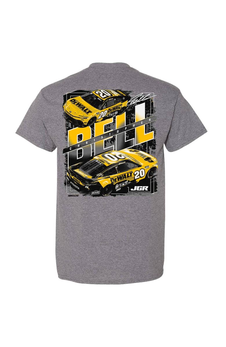 JOE GIBBS RACING TEAM COLLECTION Men's Joe Gibbs Racing Team Collection  Heather Gray Christopher Bell DeWalt Car T-Shirt, Alternate, color, Heather Gray