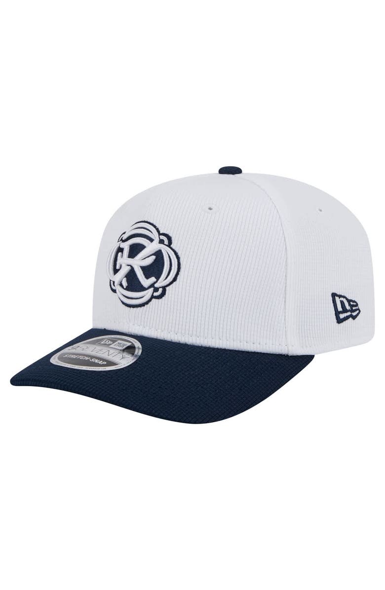 New Era Men's New Era White/Navy New England Revolution 2025 Jersey Hook 9SEVENTY Stretch-Snap Hat, Alternate, color, White