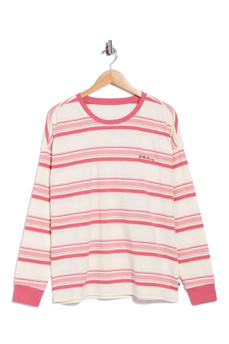 Emma Striped Long Sleeve T-Shirt, Alternate, color, DUSTY BLUSH