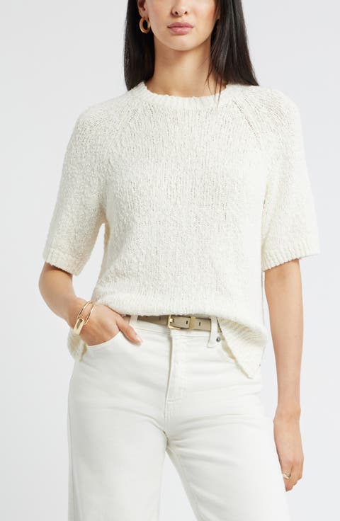 Raglan Sleeve Crewneck Sweater