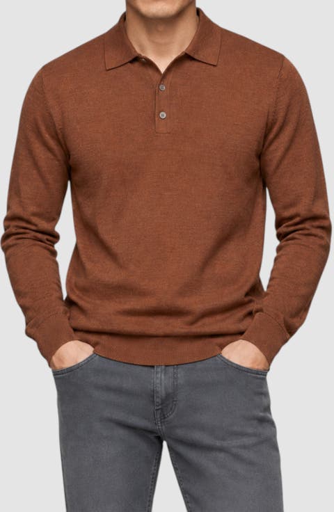 Lightweight Merino Wool Three-Button Polo