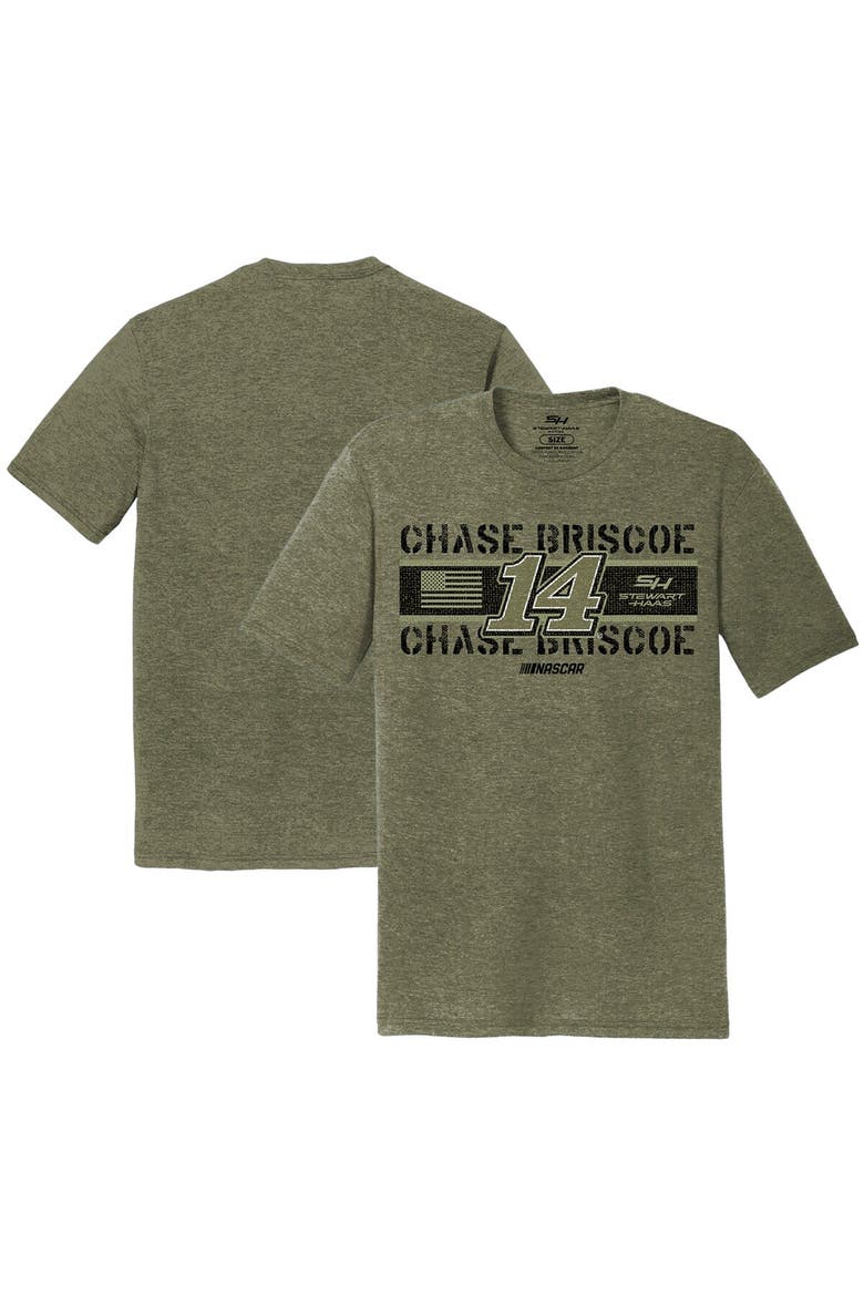 Men's Stewart-Haas Racing Team Collection  Green Chase Briscoe Flag Tri-Blend T-Shirt, Main, color, Green
