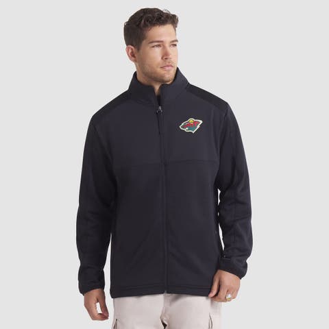 Men's Fanatics Black Minnesota Wild Authentic Pro Rink Full-Zip Jacket
