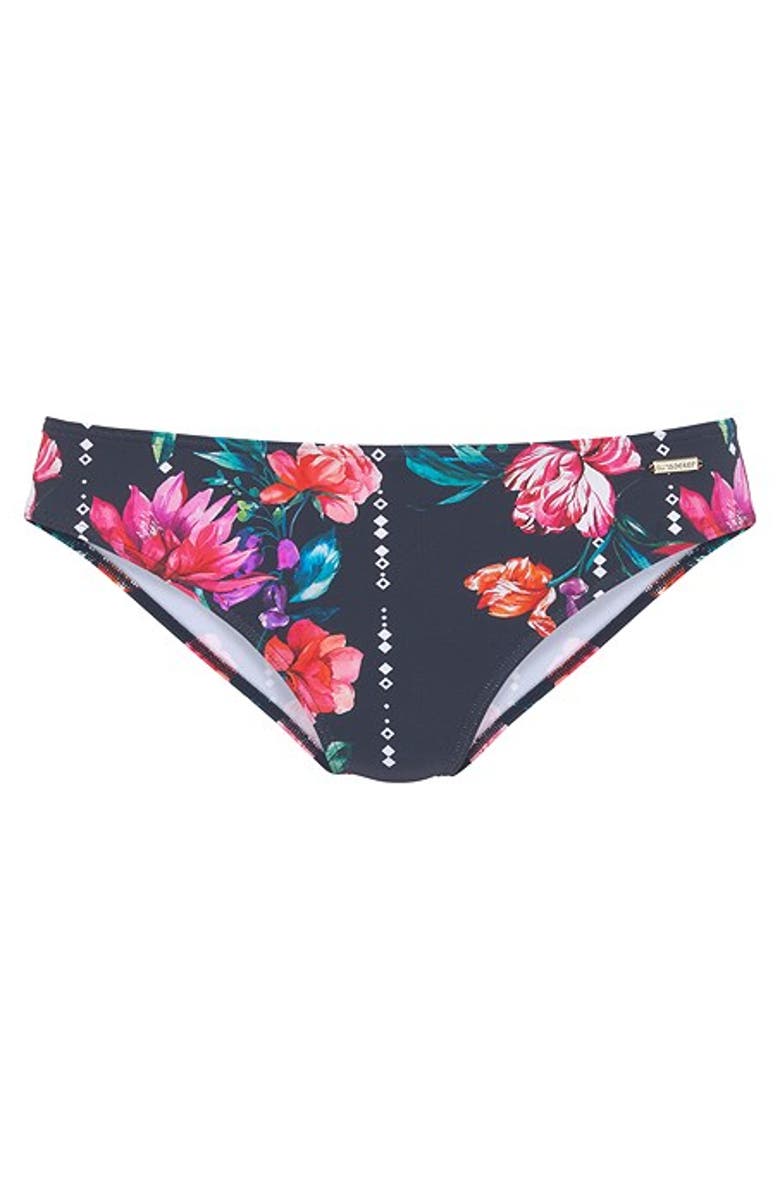 LASCANA Floral Classic Bikini Bottom, Alternate, color, Navy Printed - 2