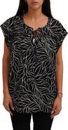 SUNNY LEIGH Tie Keyhole Cap Sleeve Top