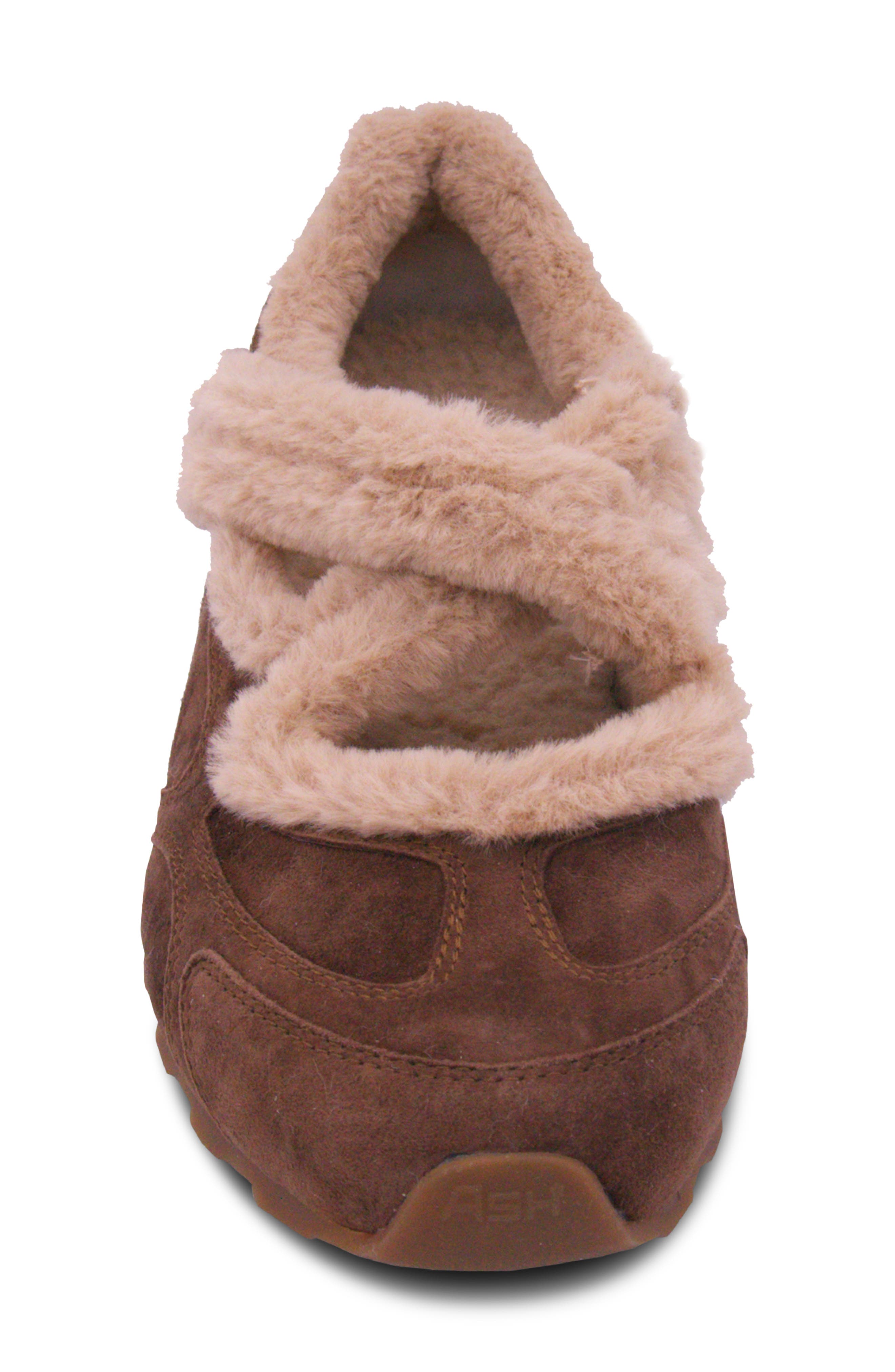 Kore Bis Faux Fur Trimmed Leather Sneaker, Alternate, color, MINK