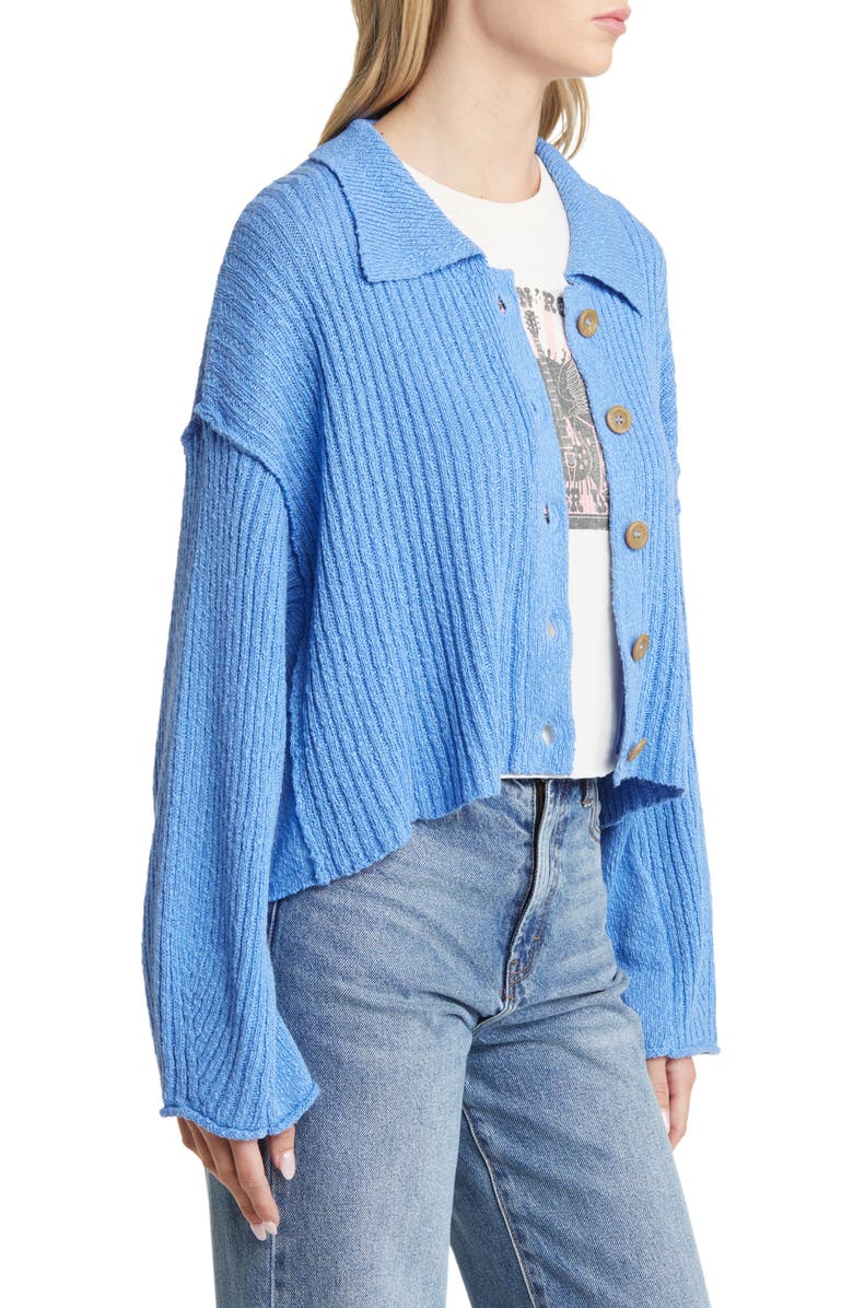 BDG Urban Outfitters Aubrey Crop Cardigan, Alternate, color, Blue