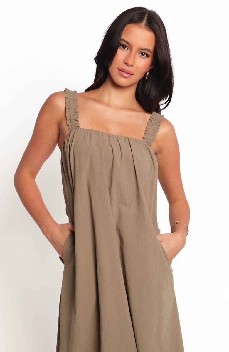 Petal & Pup Alessandra Cotton Maxi Dress, Alternate, color, Olive
