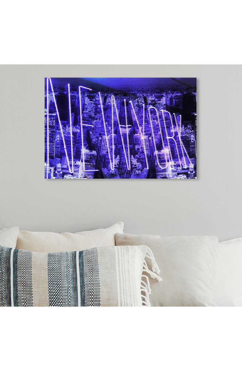 Oliver Gal Neon New York City Canvas Wall Art, Alternate, color, 
