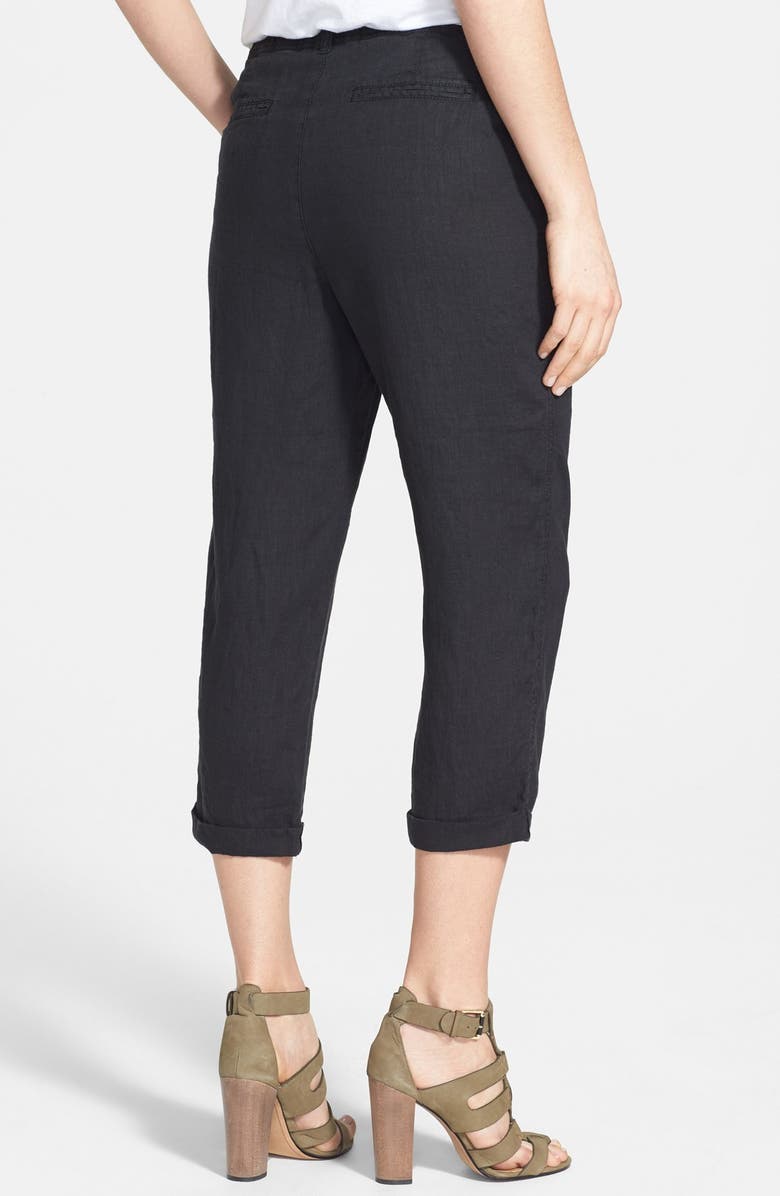 Caslon<sup>®</sup> Slub Linen Crop Pants, Alternate, color,