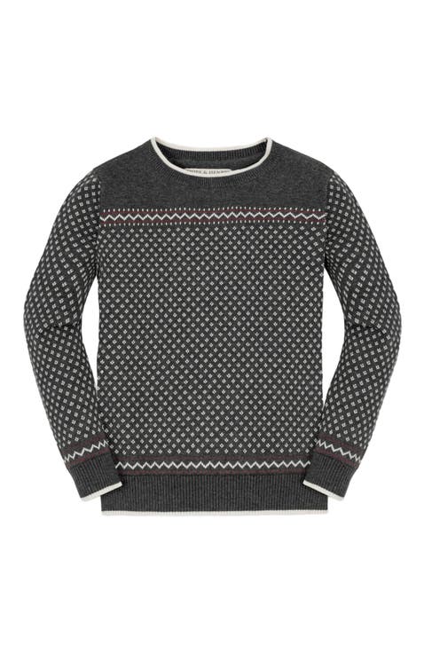 Baby Boys' Organic Intarsia Crew Neck Sweater, Infant