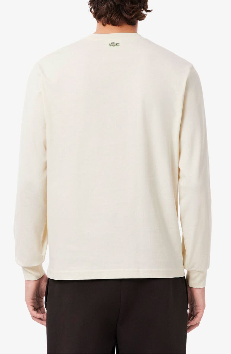 Lacoste Classic Fit Long Sleeve Cotton Graphic T-Shirt, Alternate, color, Lapland