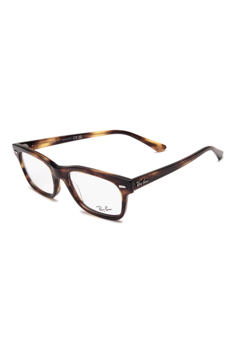 52mm Square Optical Glasses, Alternate, color, RED HAVANA