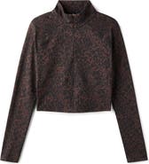 Rhone Revive Leopard Quarter Zip Top
