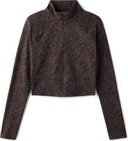 Rhone Revive Leopard Quarter Zip Top