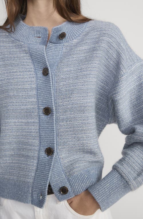 Frame The Jacquard Cardigan In Blue