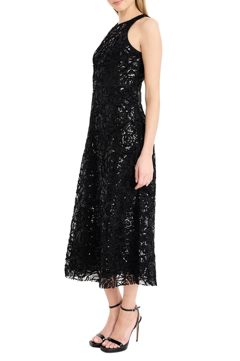 Sequin Cocktail Dress, Alternate, color, BLACK
