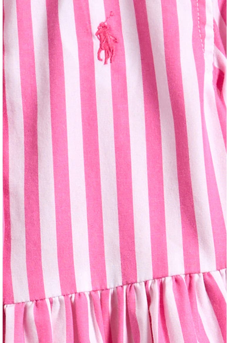 Long Sleeve Poplin Dress, Alternate, color, DESERT PINK/ WHITE