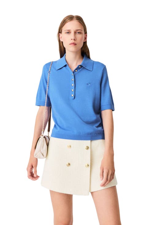 Polo collar sweater