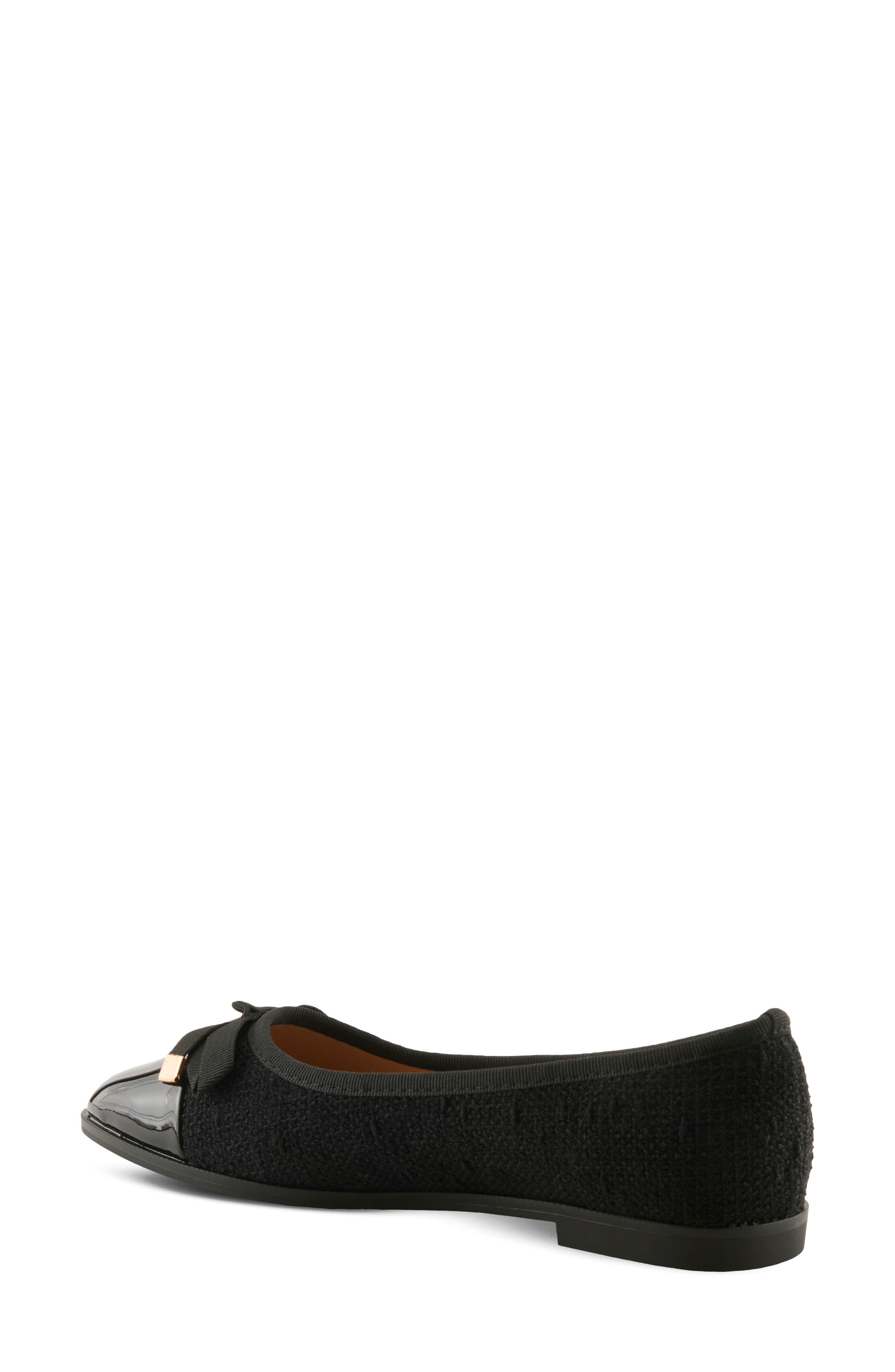 Ainosa Bow Flat, Alternate, color, BLACK