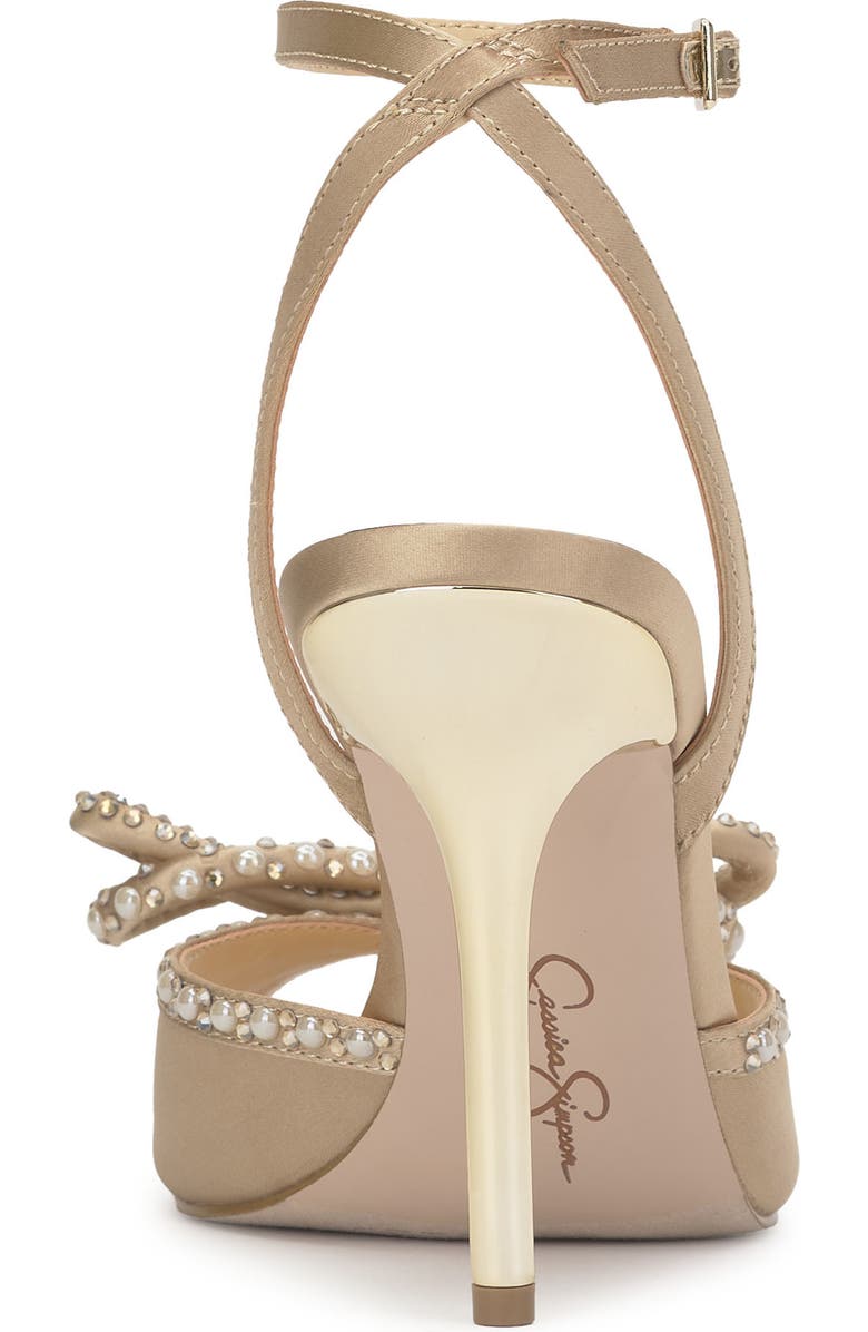 Jessica Simpson Nolira Bow Sandal, Alternate, color, Champagne