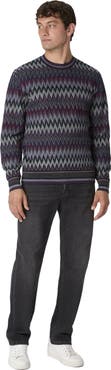 Missoni Crew Neck Sweater With 3d Zigzag Pattern