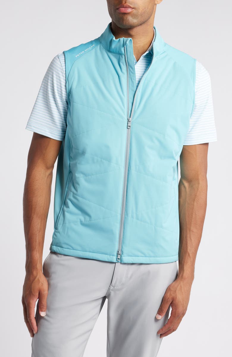 Peter Millar Fuse Hybrid Vest, Alternate, color, Cyan