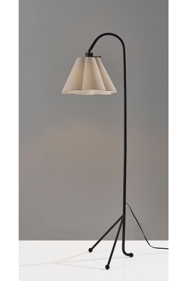 Kendra Floor Lamp, Alternate, color, BLACK