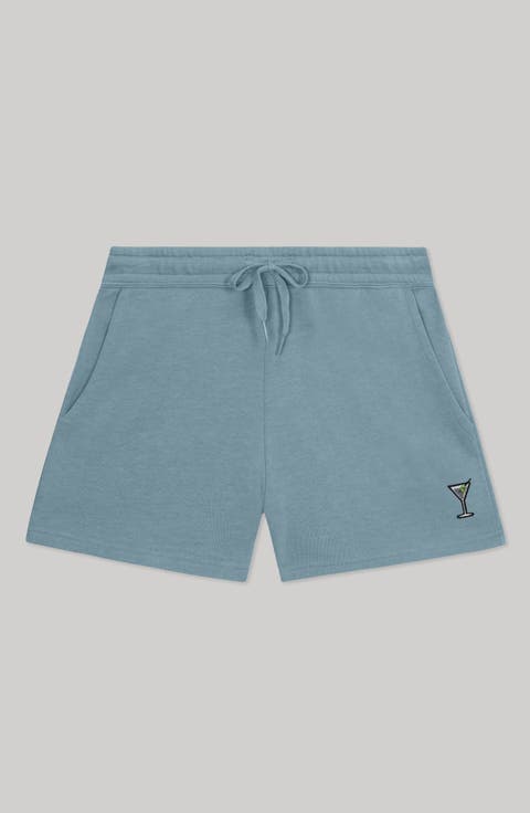 Womens Martini Midweight Washed Fleece Shorts