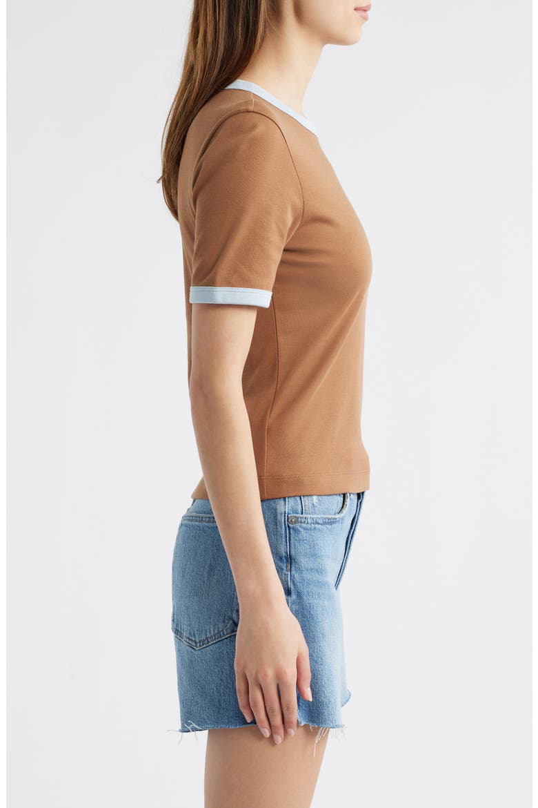 Mia Cotton Ringer T-Shirt, Alternate, color, BROWN MULTI