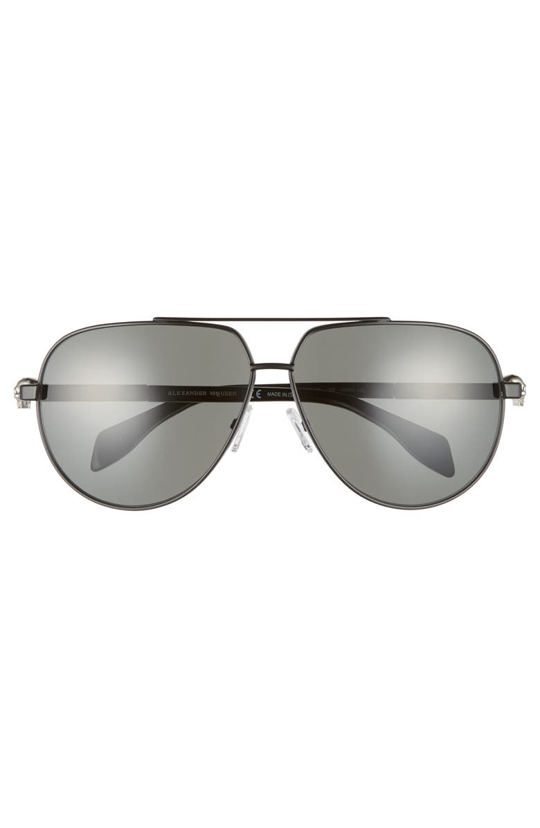 McQueen Alexander McQueen 63mm Aviator Sunglasses, Alternate, color, 