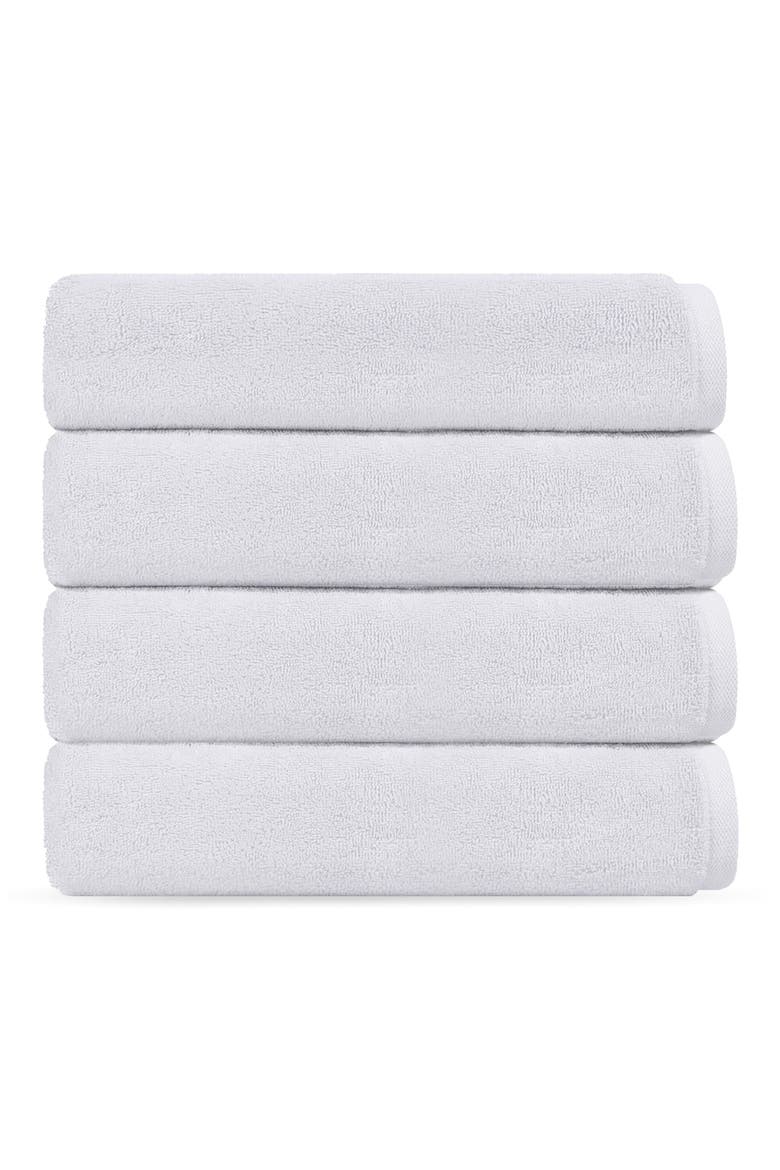 Puresoft 4-Piece Turkish Cotton Bath Towel Set, Main, color, WHITE
